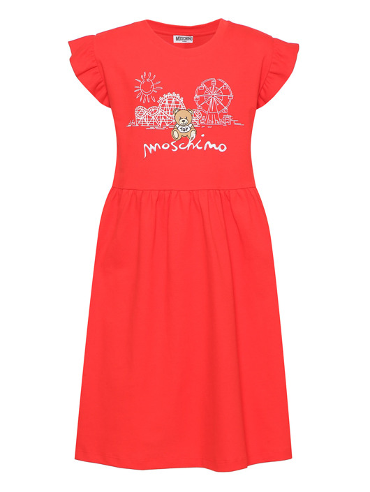 Moschino Платье из хлопка с вышивкой