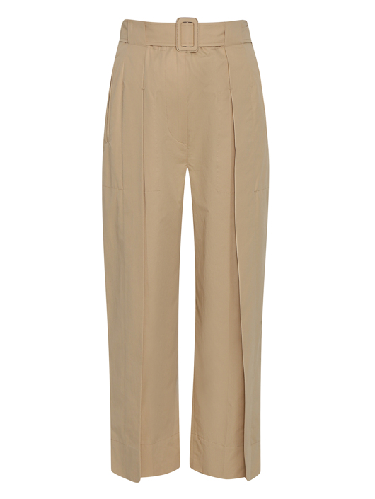 Sportmax брюки из хлопка с ремнем