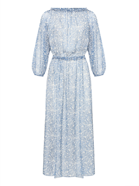 Weekend Max Mara Платье-миди из шелка с узором