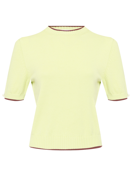 Weekend Max Mara Джемпер из хлопка с коротким рукавом