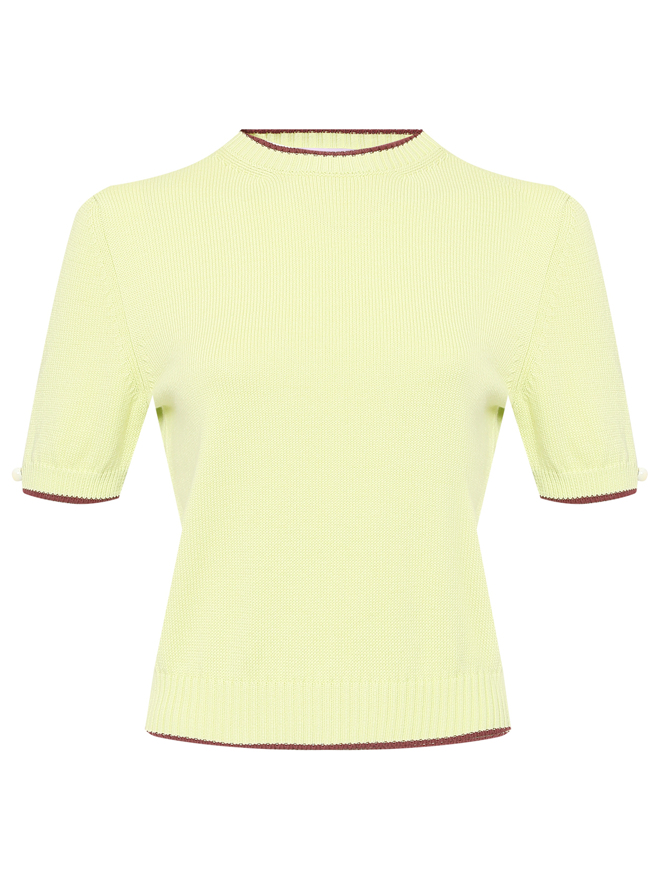 Weekend Max Mara Джемпер из хлопка с коротким рукавом