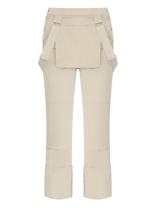 Max Mara Джинсы из хлопка с подворотами и ремнями