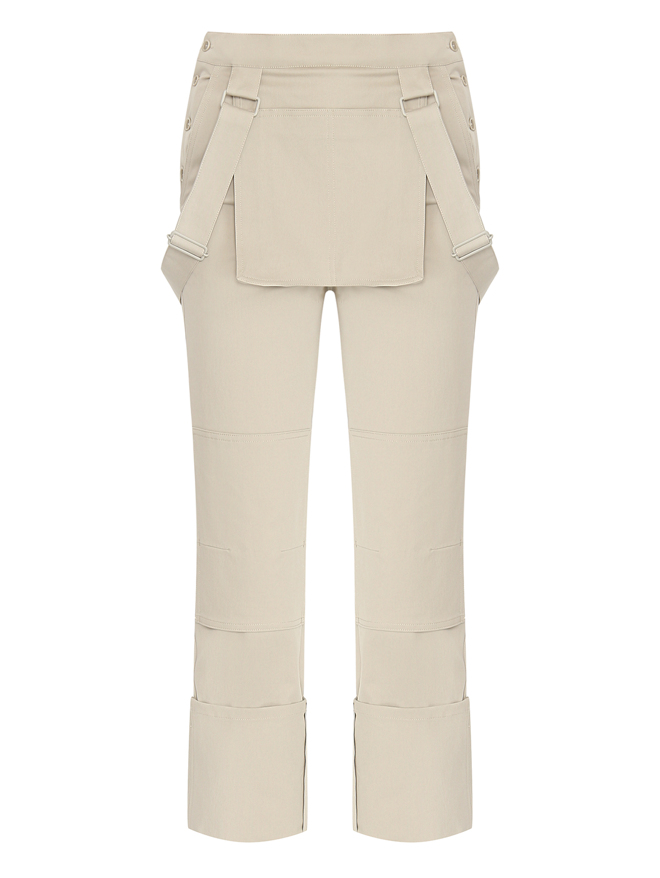 Max Mara Джинсы из хлопка с подворотами и ремнями