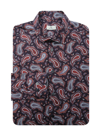 Etro Рубашка из хлопка с узором пейсли