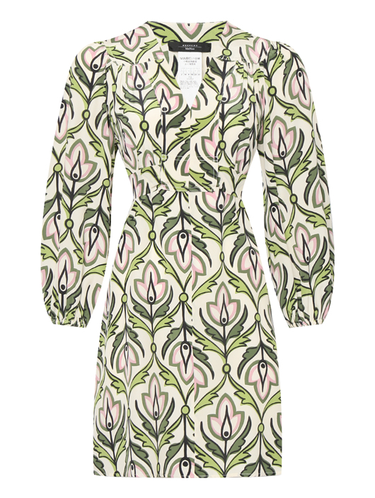 Weekend Max Mara Платье-мини из шелка с поясом
