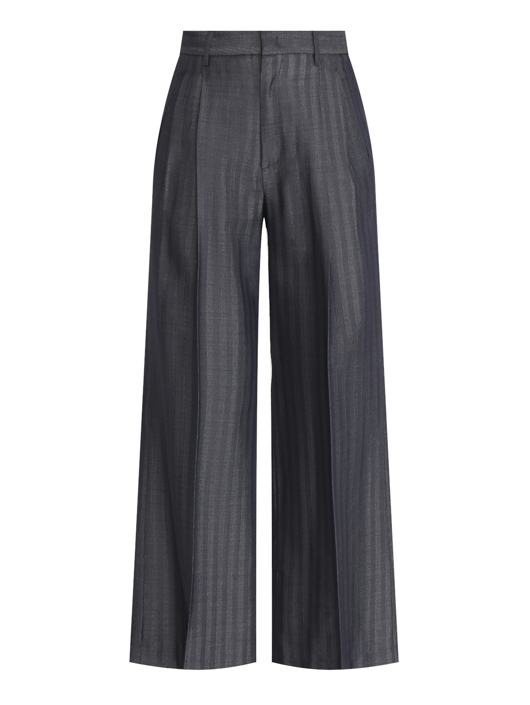 Etro Брюки из шерсти широкого кроя