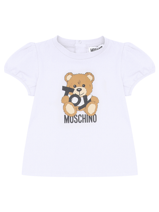 Moschino Футболка из хлопка с принтом и логотипом