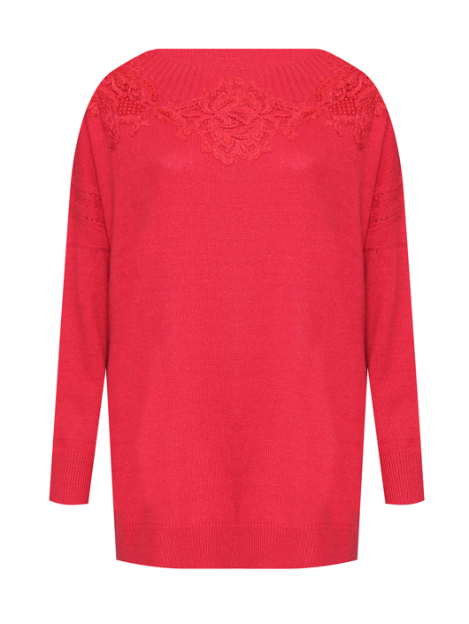 Ermanno Scervino Джемпер декорированный цветочной аппликацией