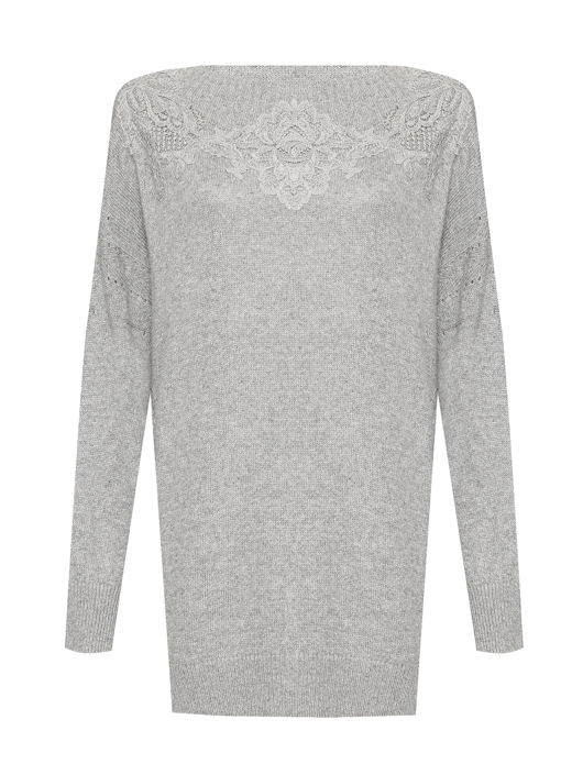 Ermanno Scervino Джемпер декорированный цветочной аппликацией