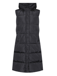 Weekend Max Mara Удлиненный пуховый жилет с капюшоном