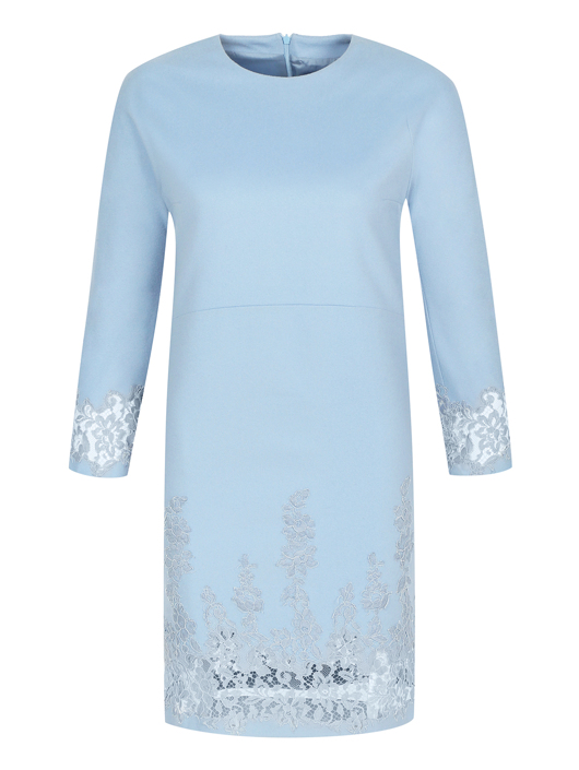 Ermanno Scervino Платье из шерсти с кружевом