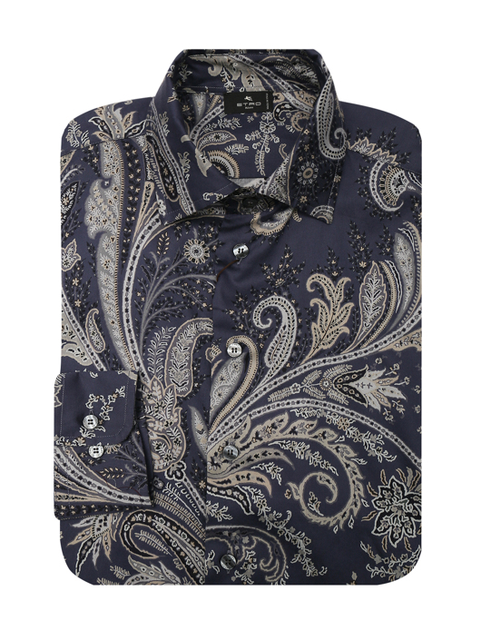 Etro Хлопковая рубашка с узором