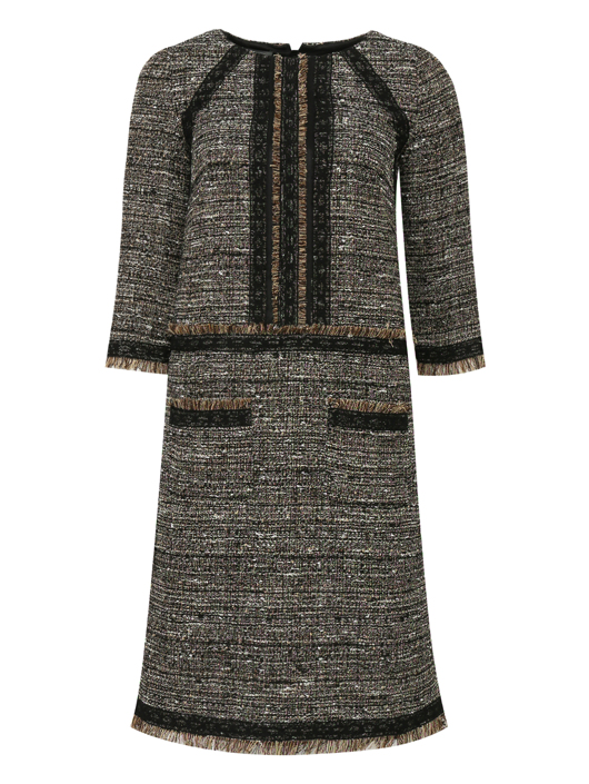 Alberta Ferretti Платье-мини из фактурной ткани
