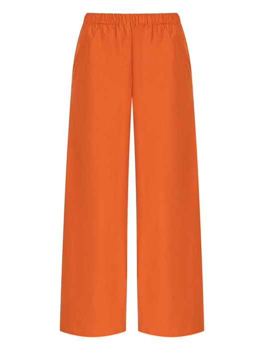 Max Mara Однотонные брюки из хлопка на резинке