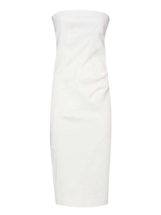 Sportmax Платье-миди из хлопка однотонное