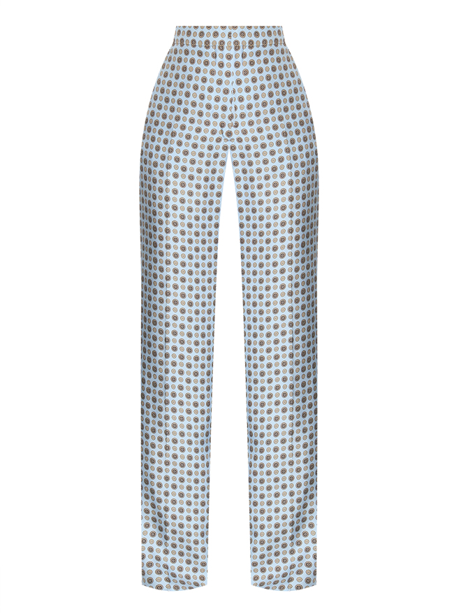 Max Mara Брюки из шелка с узором