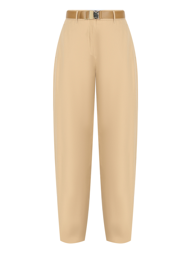 Max Mara Брюки из хлопка с ремнем