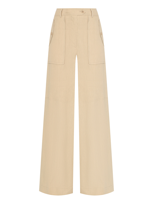 Alberta Ferretti Брюки из льна и вискозы