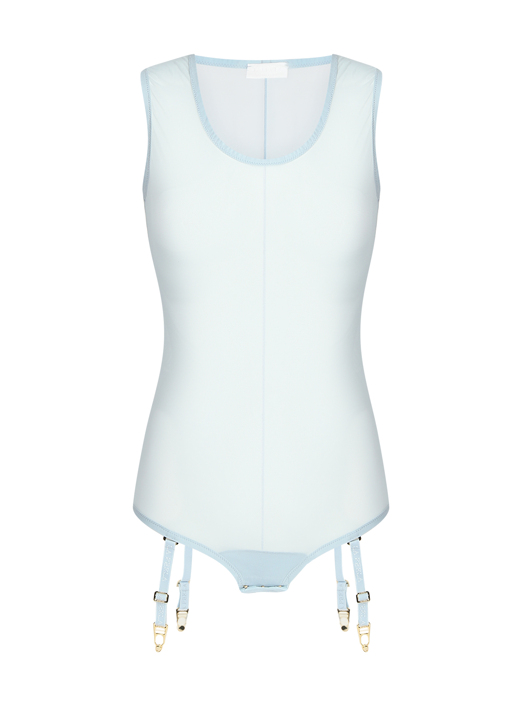La Perla Прозрачное боди с поясом для чулок