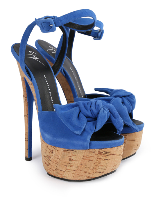 Giuseppe Zanotti Босоножки из замши на платформе и высоком каблуке
