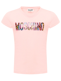 Moschino Хлопковая футболка с принтом