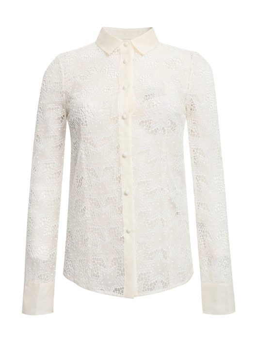Red Valentino Кружевная блуза из шелка