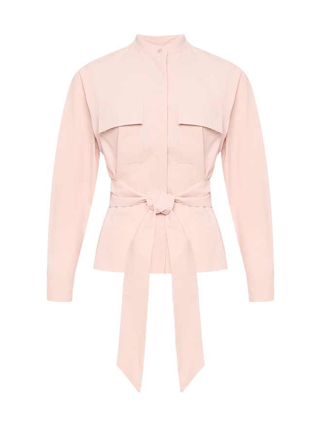 Weekend Max Mara Рубашка из хлопка с поясом