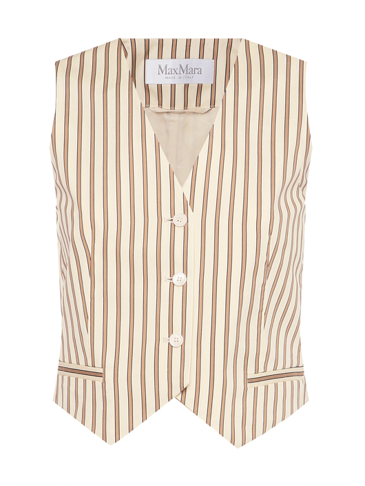 Max Mara Жилет из хлопка в полоску