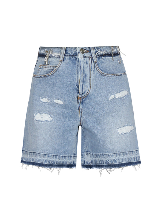 Ermanno Scervino Шорты джинсовые с потертостями