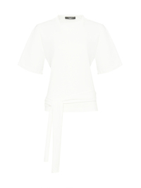 Weekend Max Mara Футболка из хлопка с драпировкой