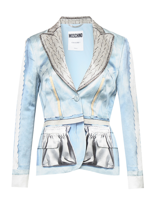 Moschino Однобортный жакет с узором