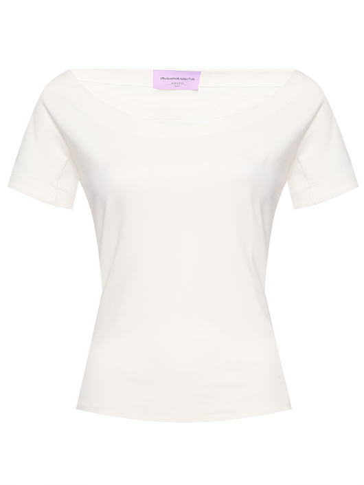 Weekend Max Mara Футболка из смешанного хлопка с круглым вырезом