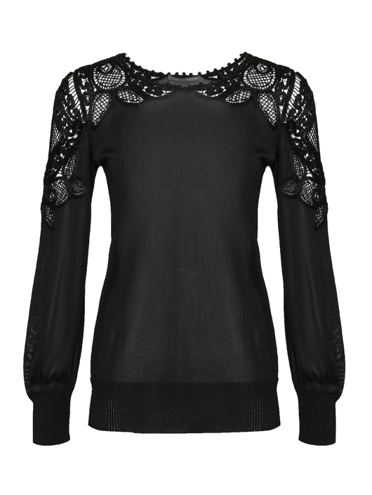 Alberta Ferretti Джемпер с ажурным плетением, из вискозы