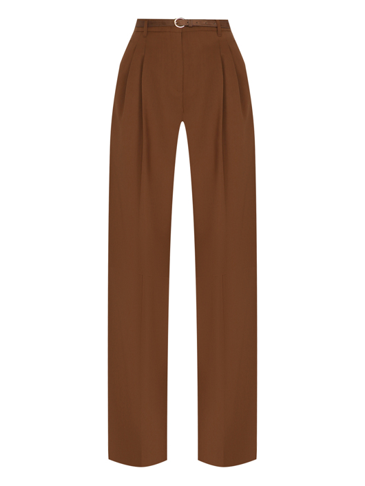 Max Mara Брюки-палаццо с ремнем