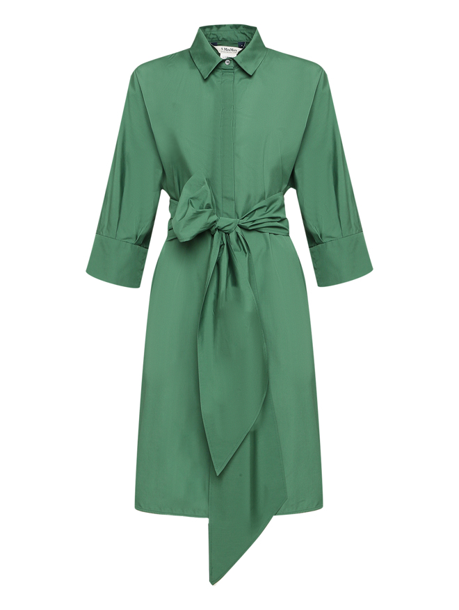 Max Mara Платье из хлопка с широким поясом