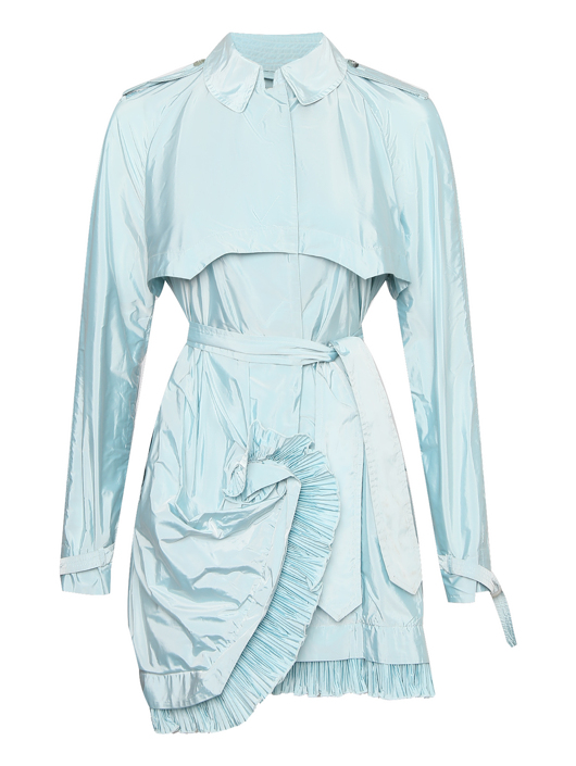 Ermanno Scervino Плащ с поясом и декором