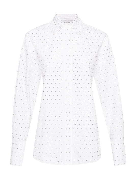 Sportmax Рубашка с металлическими стразами