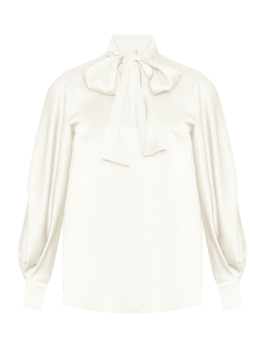 Alberta Ferretti Атласная блуза свободного кроя