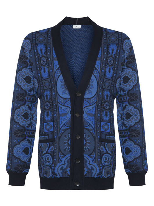 Etro Кардиган из смесового хлопка с узором