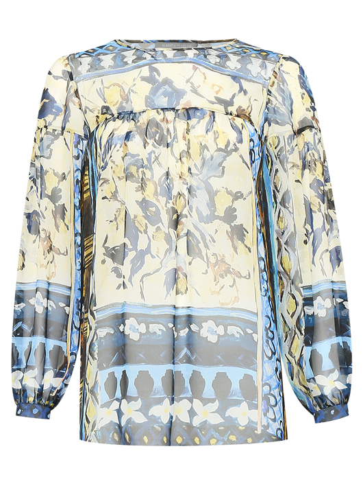 Alberta Ferretti Блузка из шелка с узором
