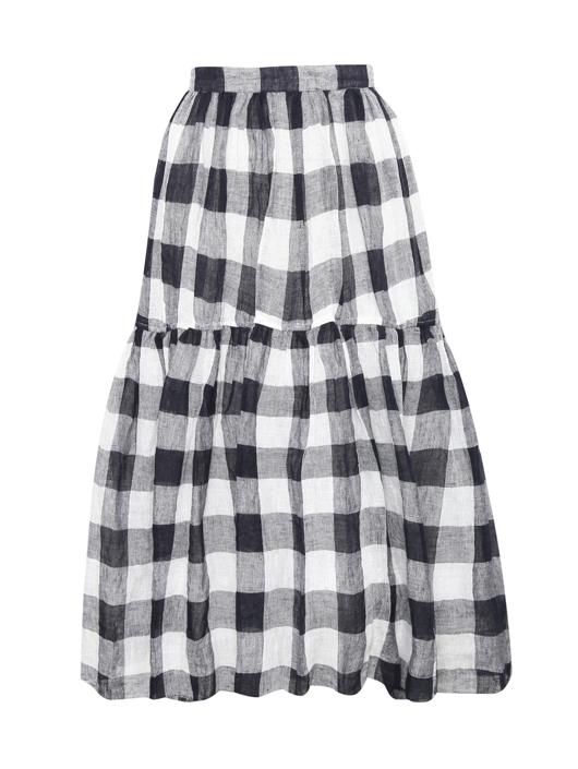 Ermanno Scervino Юбка из льна в клетку