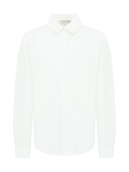 Ermanno Scervino Junior Блуза из хлопка с вышивкой