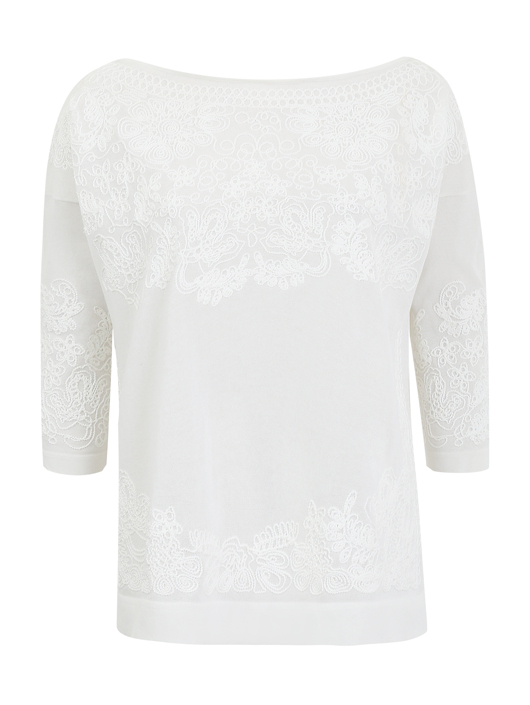 Ermanno Scervino Джемпер из хлопка с рукавом 3/4