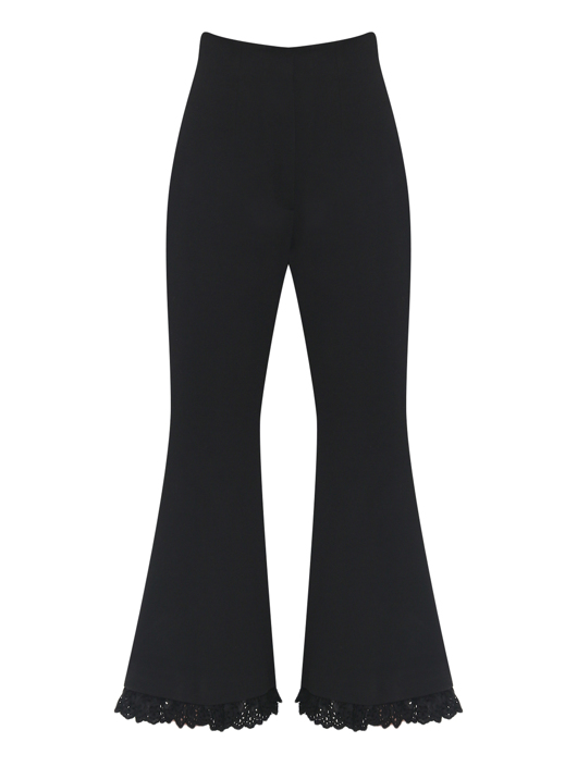 Sportmax Брюки из смешанного хлопка расклешенного кроя