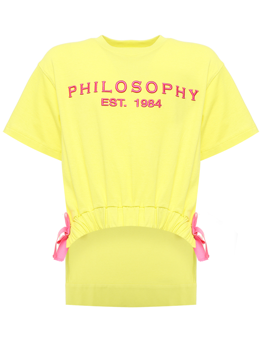 PINKO Хлопковая футболка с резинкой