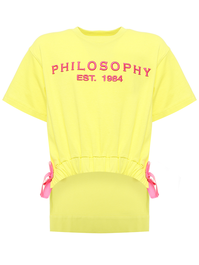 PINKO Хлопковая футболка с резинкой
