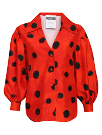 Moschino Блуза из вискозы с объемными рукавами