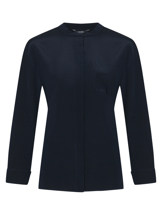 Max Mara Блуза из шелка с карманом
