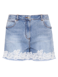 Ermanno Scervino Junior Шорты из хлопка с кружевом