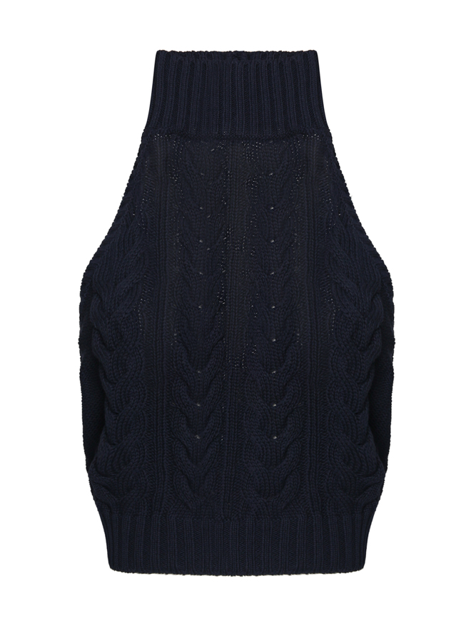 Max Mara Трикотажный топ с открытой спиной